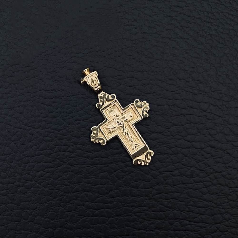 Купить Крест из красного золота "Богородица" (23062)